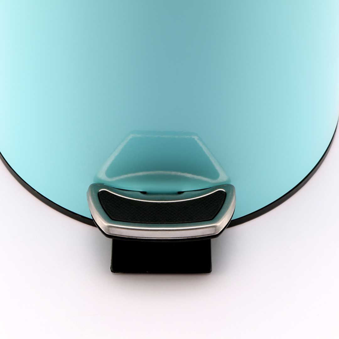 SOGA 2X Foot Pedal Stainless Steel Rubbish Recycling Garbage Waste Trash Bin Round 12L Blue