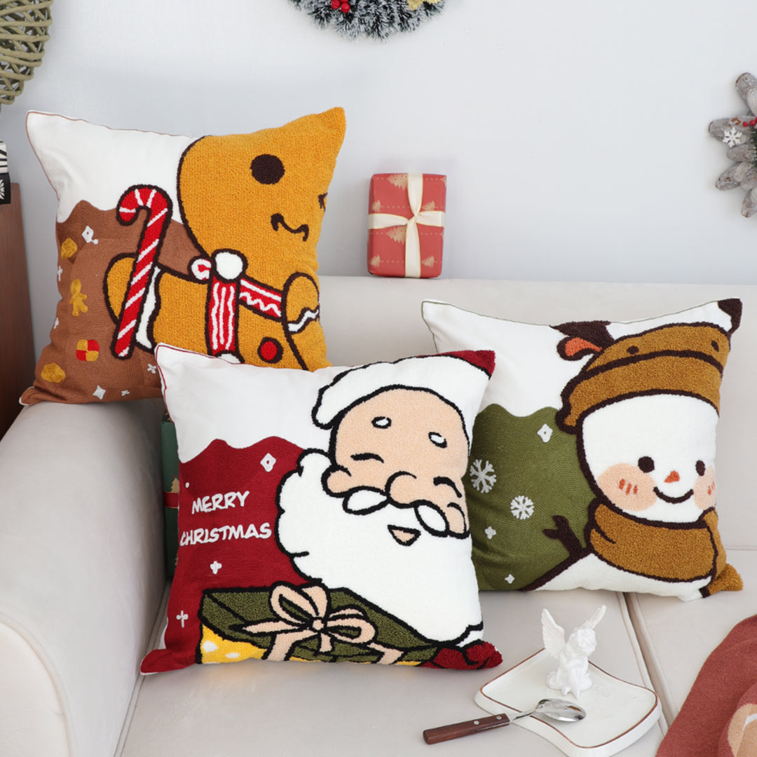 SOGA 45cm Embroidered Santa Claus Christmas Pillow - Bring Home the Cheer