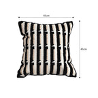 SOGA 45cm Black & White Modern Stripe Tufted Polyester Pillow Cover
