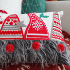 SOGA 30x50cm White Christmas Rectangular Pillowcase with design