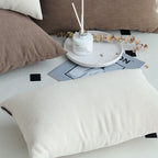 SOGA 2X 30x50cm Luxe White Rectangular Lumbar Pillowcase