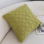 SOGA 2X 45cm Sage Green Cable Knit Pillow Covers – Soft Decorative Cushion Cases for Sofa, Bed, and Home Décor