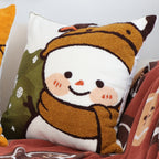 SOGA 45cm Festive Snowman Christmas Decorative Pillowcase