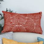 SOGA 30x50cm Cinnabar Burnt Orange Lumbar Pillowcase