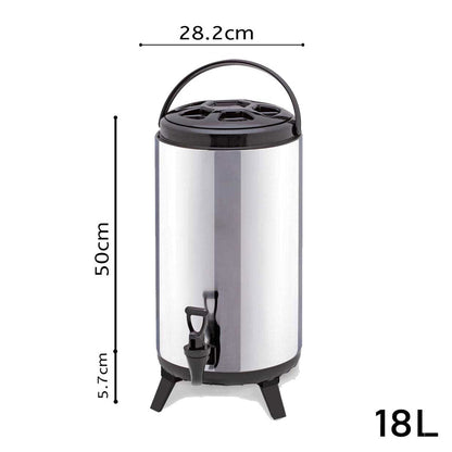 SOGA 6X 18L Portable Insulated Cold/Heat Coffee Tea Beer Barrel Brew Pot With Dispenser