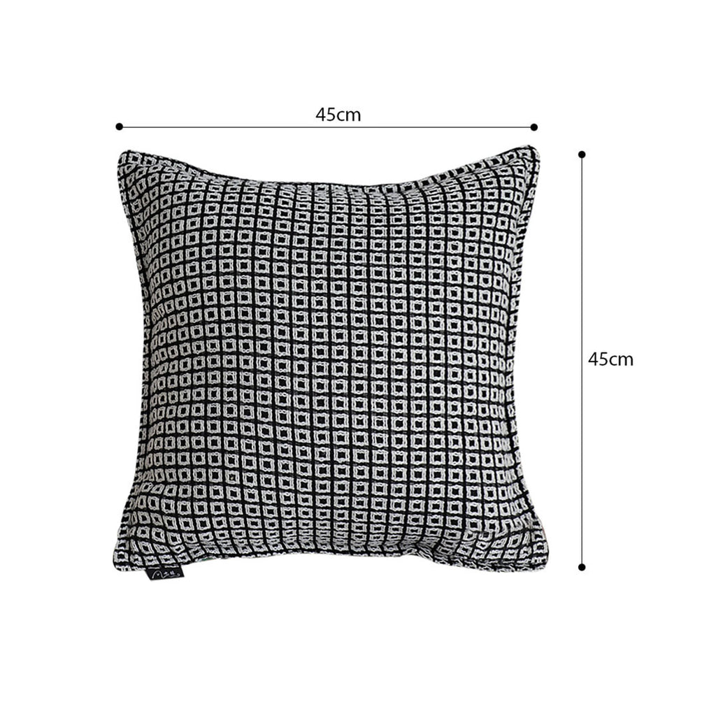 SOGA 45cm Monochrome Black & White Decorative Polyester Pillowcase