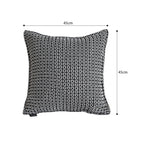 SOGA 45cm Monochrome Black & White Decorative Polyester Pillowcase