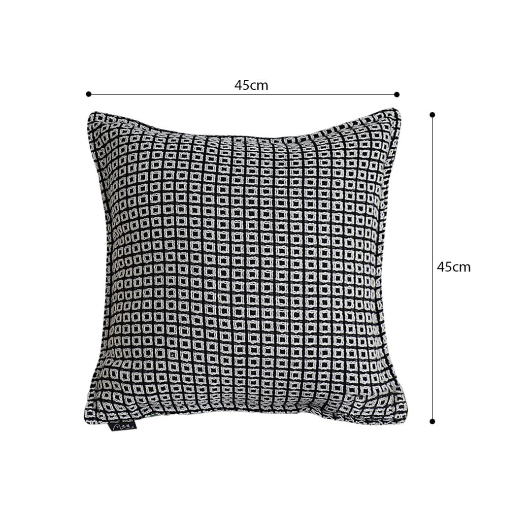 SOGA 45cm Monochrome Black & White Decorative Polyester Pillowcase