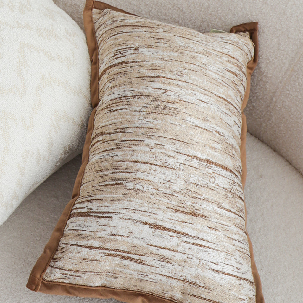 SOGA 30X50cm Neutral Wood-Texture Pillowcase