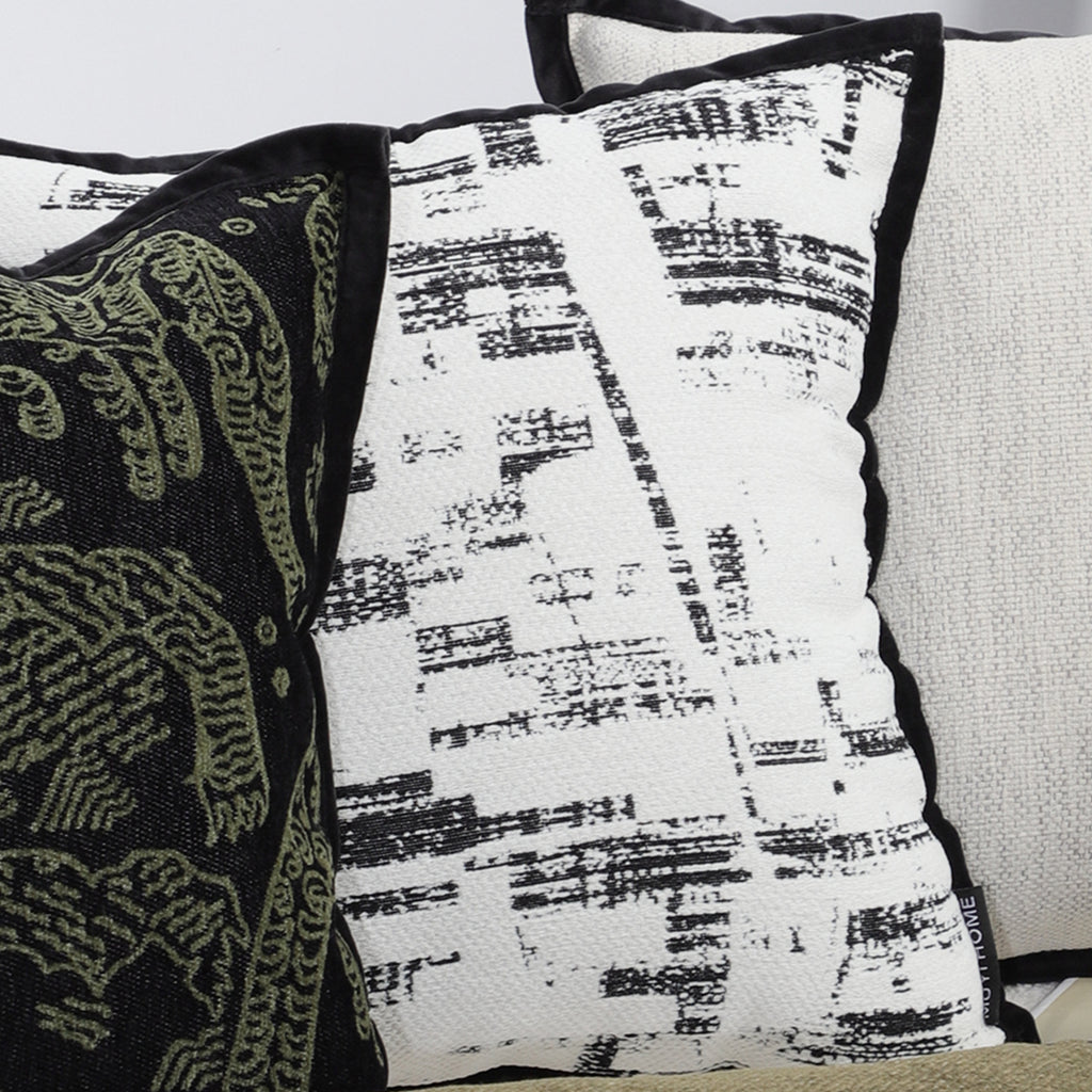 SOGA 2X 45cm Modern Monochrome Grid Pillowcase