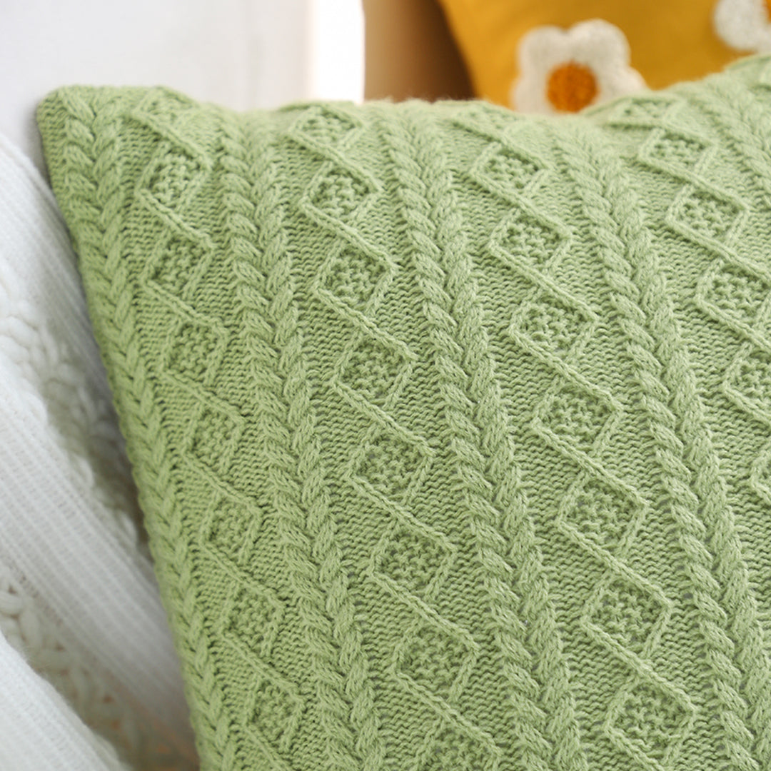 SOGA 45cm Cable Knit Fresh Pillowcase