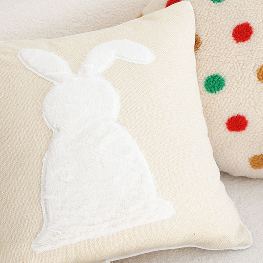 SOGA 45cm Minimalist Bunny Silhouette Decorative Pillowcase