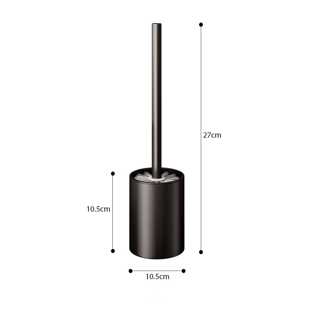 SOGA 2X 27cm Wall-Mounted Toilet Brush with Holder Bathroom Cleaning Scrub Black