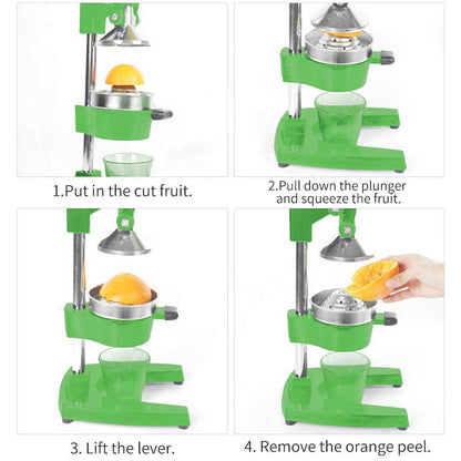 SOGA 2X Commercial Manual Juicer Hand Press Juice Extractor Squeezer Orange Citrus Green