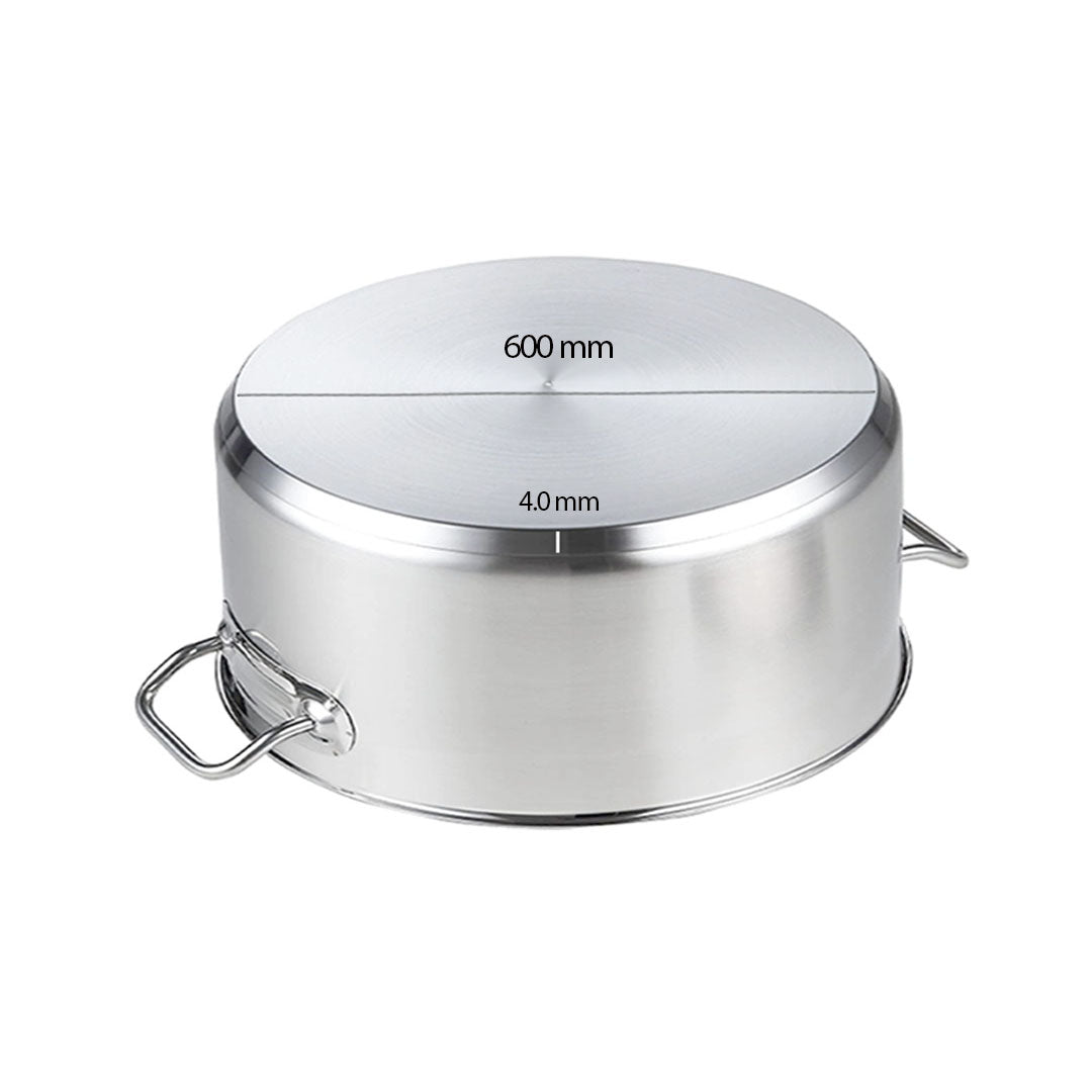 SOGA Stock Pot 113L Top Grade Thick Stainless Steel Stockpot 18/10 Without Lid