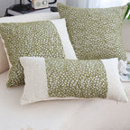 SOGA 30x50cm Textured Green Accent Pillowcase