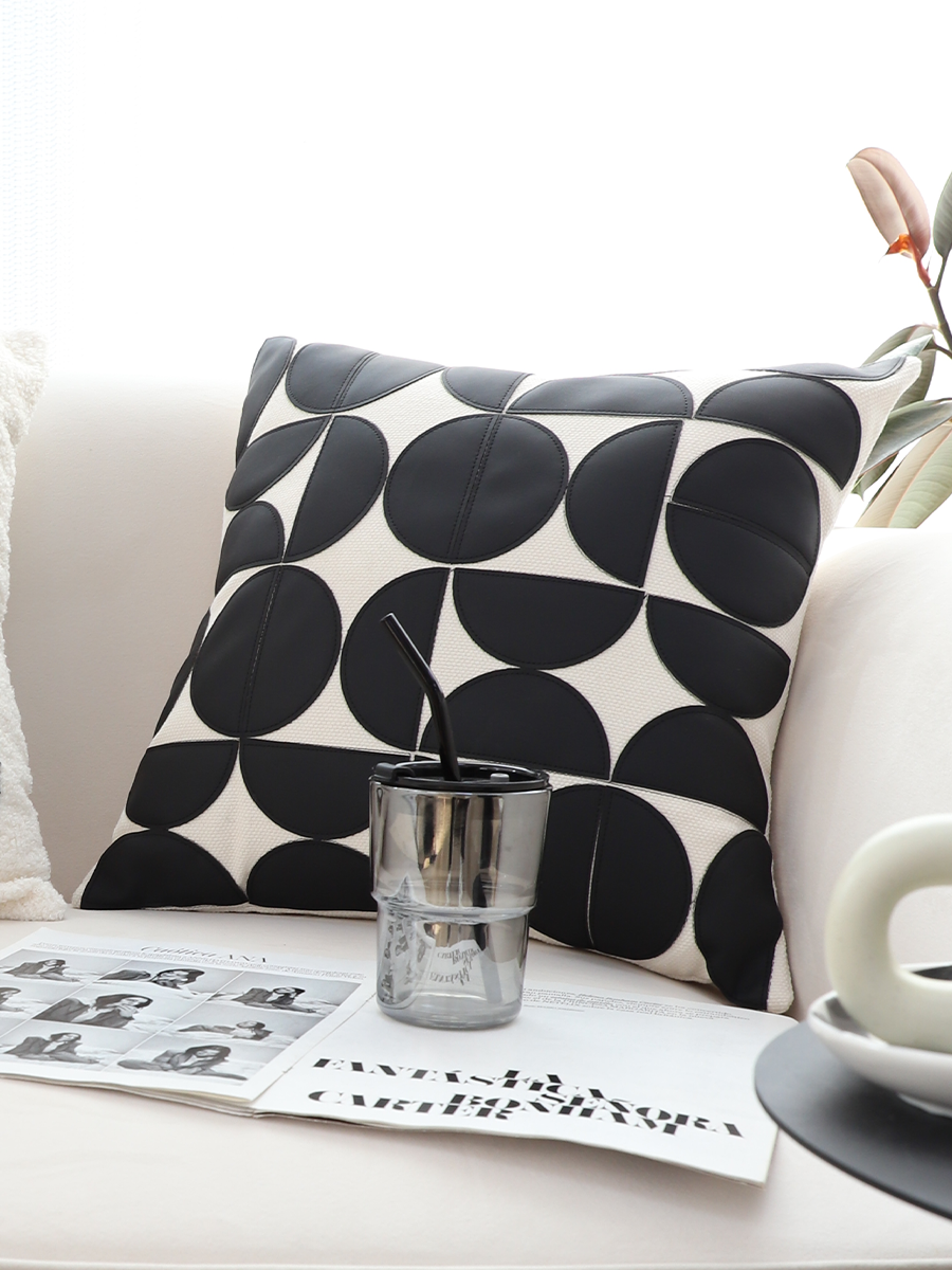 SOGA 45cm Modern Geometric Circles Pillowcase