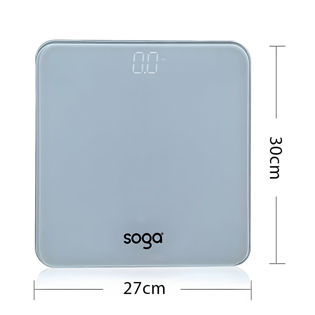 SOGA 2X 180kg Digital Fitness Weight Bathroom Gym Body Glass LCD Electronic Scales White