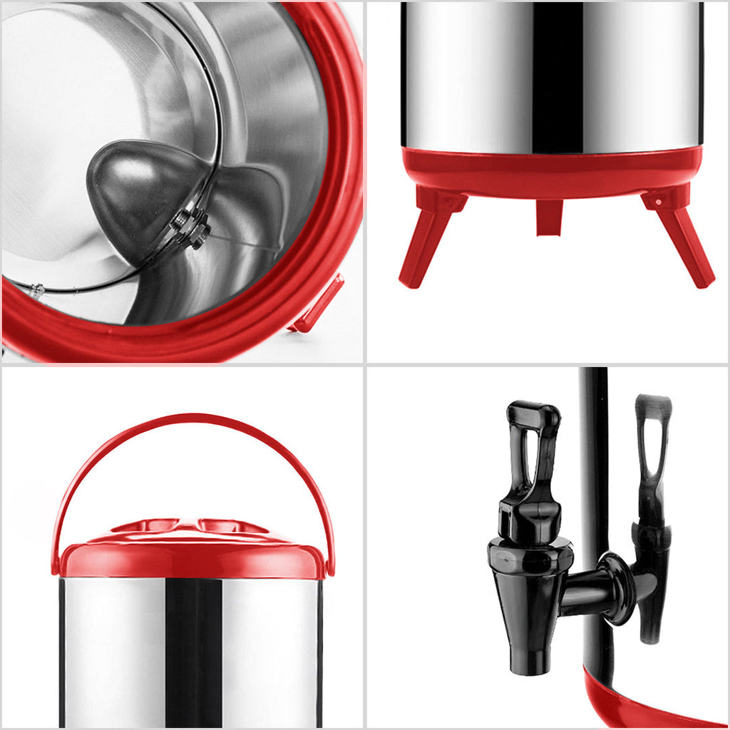 SOGA 3.2 Gal Portable Insulated Cold/Heat Coffee Tea Beer Barrel Brew Pot With Dispenser