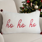SOGA 45cm Ho Ho Ho Sherpa Christmas Pillowcase
