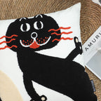 SOGA 45cm Playful Black Cat Silhouette Pillowcase