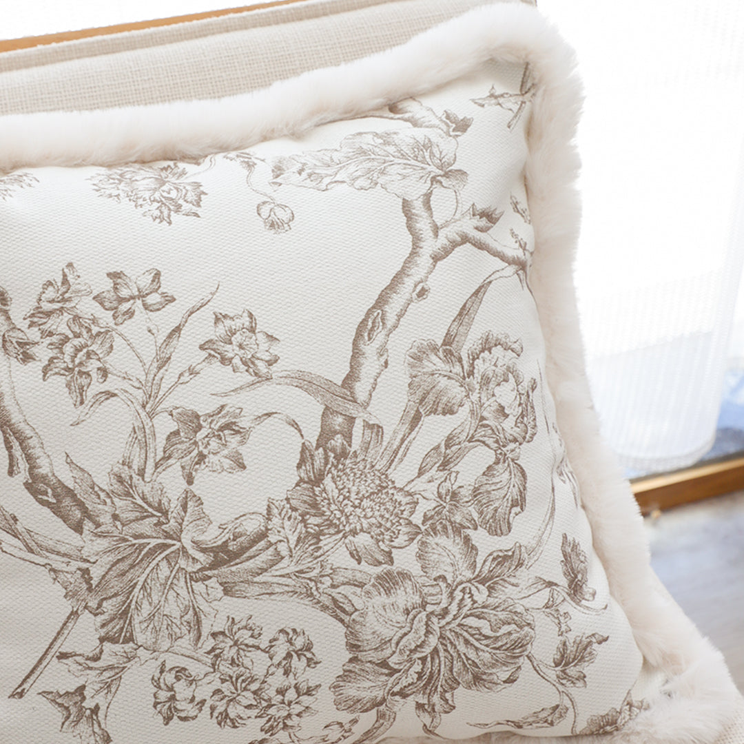 SOGA 45cm Sage Green Botanical Embroidered Pillowcase