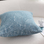SOGA 2X 45cm Blue Throw Pillow Geometric Indoor and Outdoor Corded Pillowcase