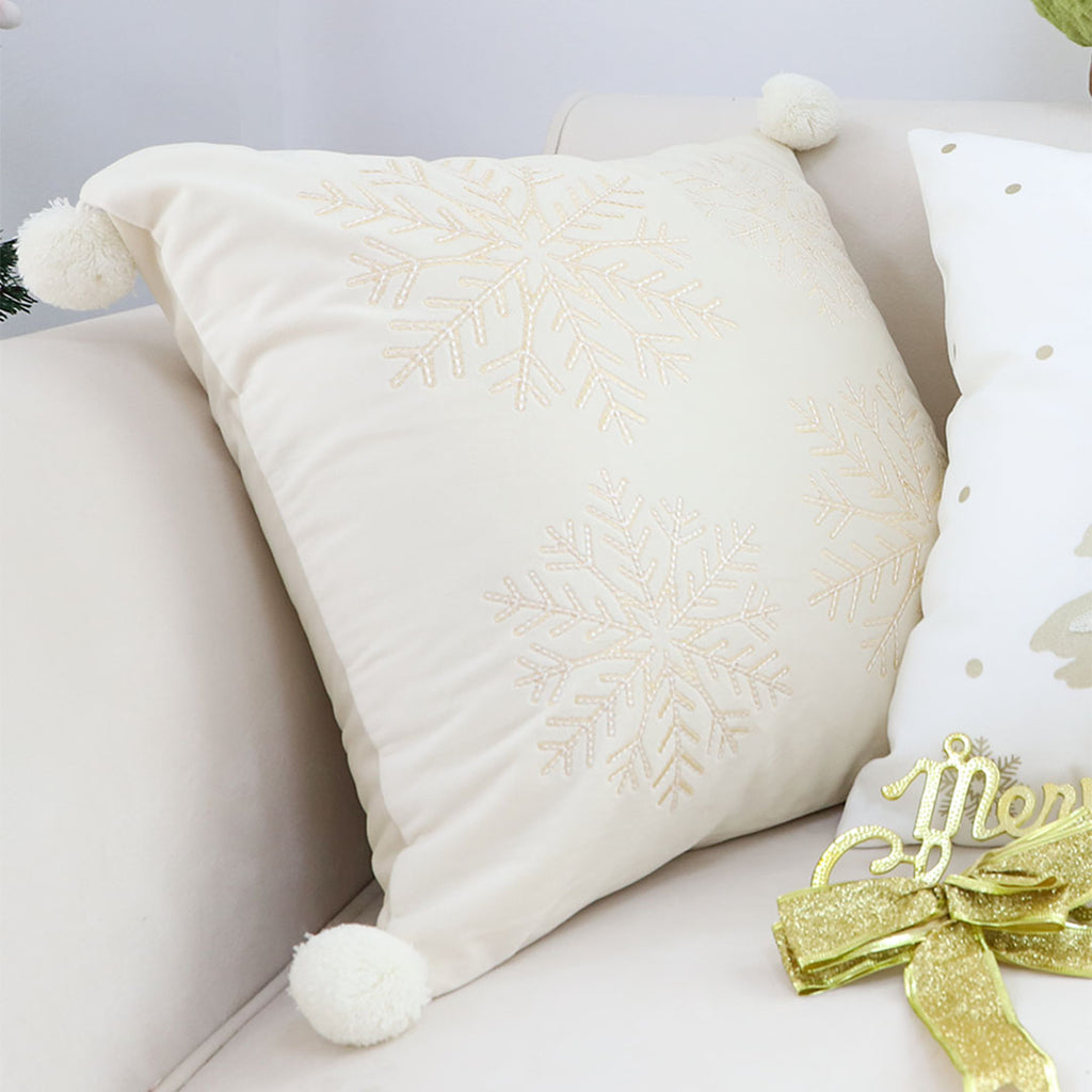 SOGA 45cm Classic Cream Holiday Pillowcase