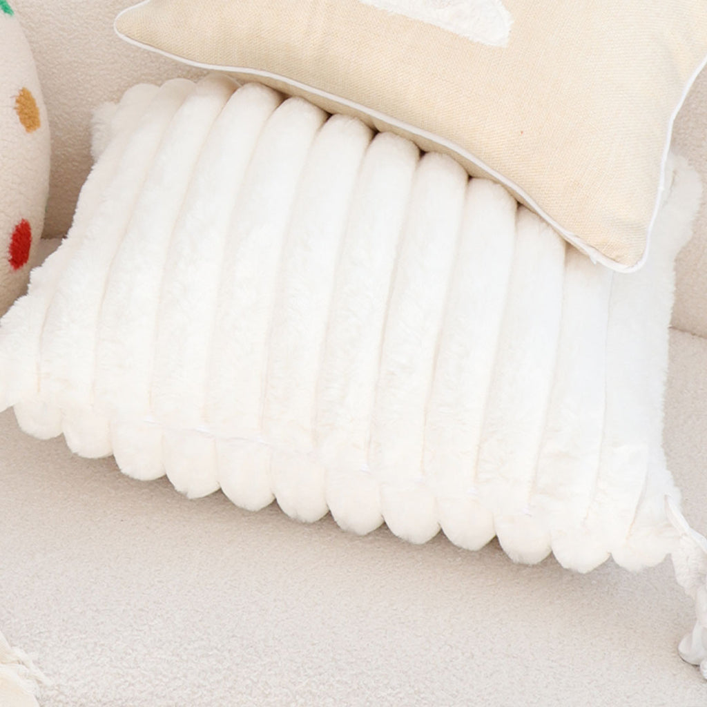 SOGA 45cm Elegant White Textured Pillowcase