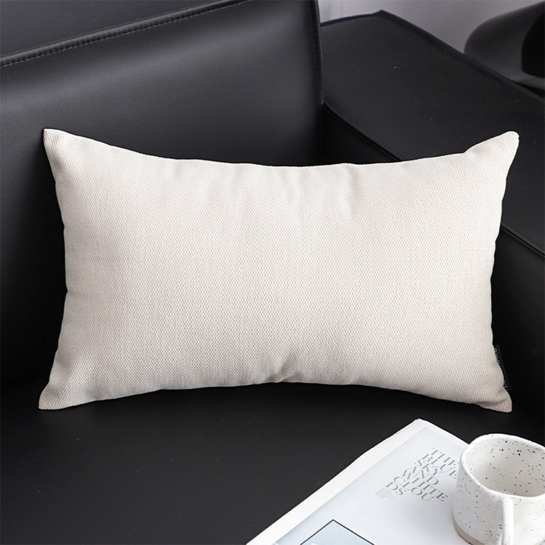 SOGA 30x50cm Luxe White Rectangular Lumbar Pillowcase