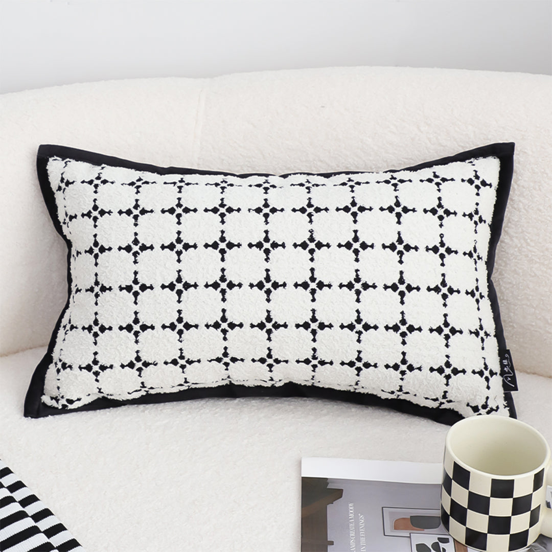 SOGA 30x50cm Rectanngular Nordic Monochrome Pattern Pillowcase