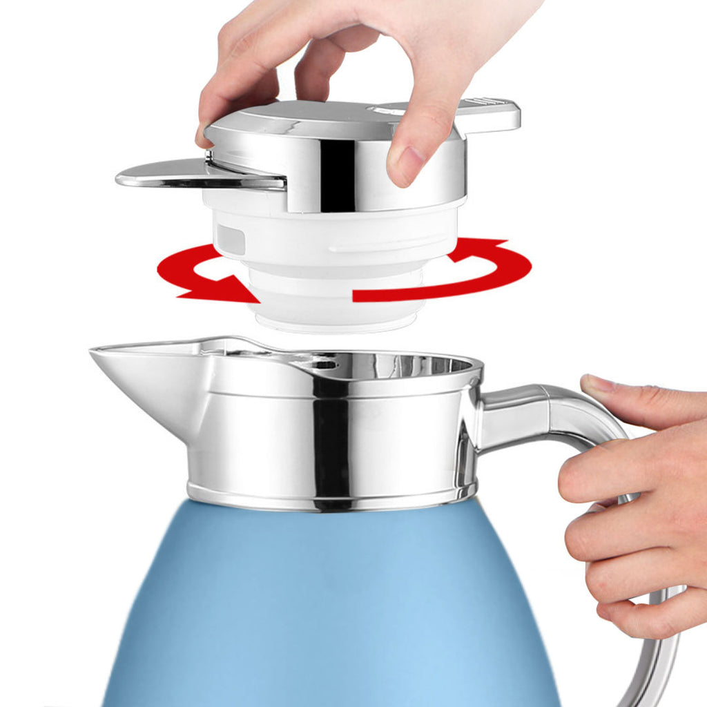 Soga 1.8L Blue Color 3-Layer Vacuum Insulated Stainless Steel Flask