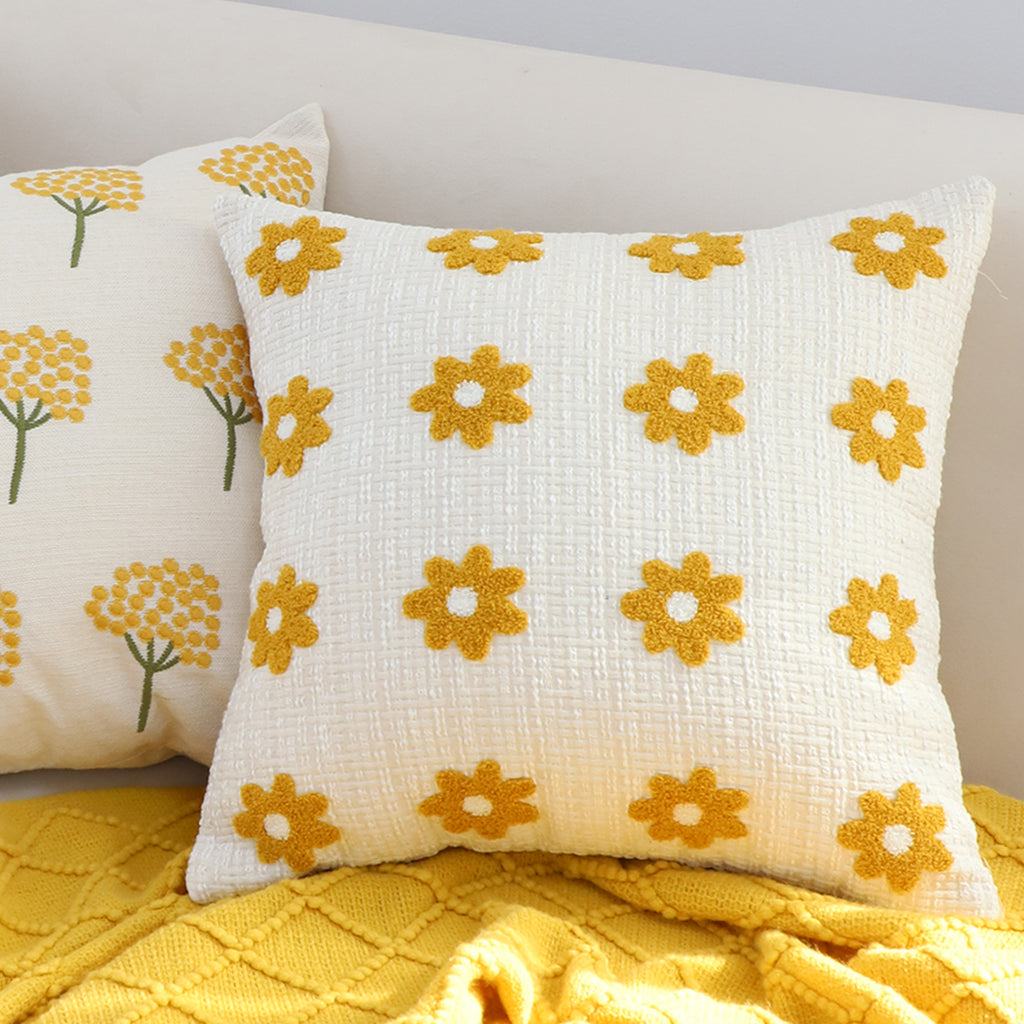 SOGA 45cm Retro Daisy Chain Pillow Cover