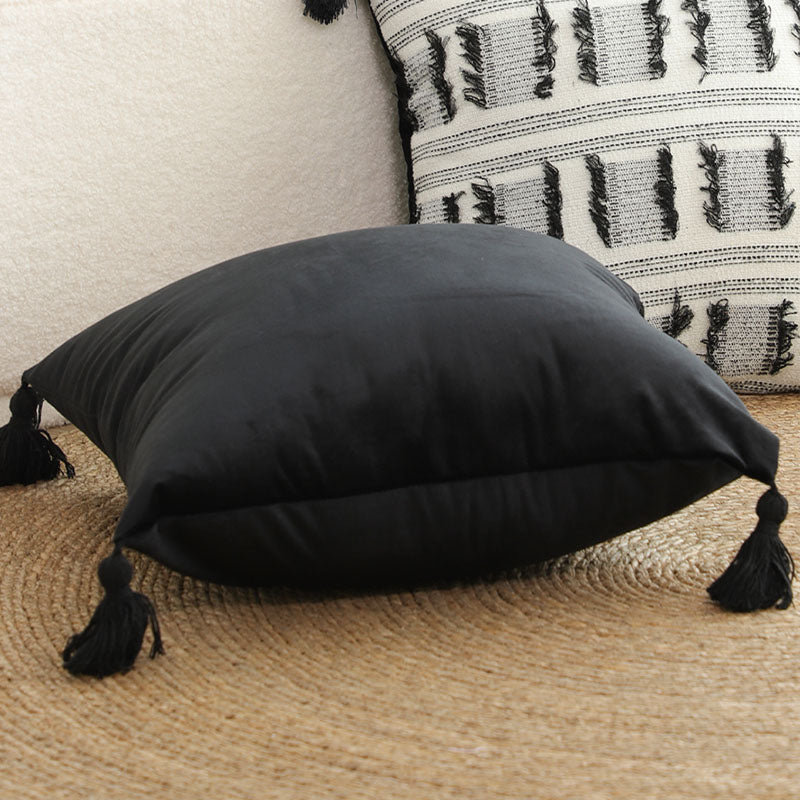 SOGA 45cm Black Art Deco Geometric Outdoor Pillowcase