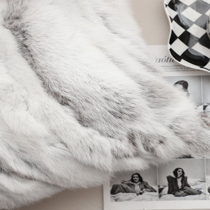 SOGA 45cm  Premium White Faux Fur Pillowcase
