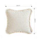 SOGA 45cm Cream White Pillowcase
