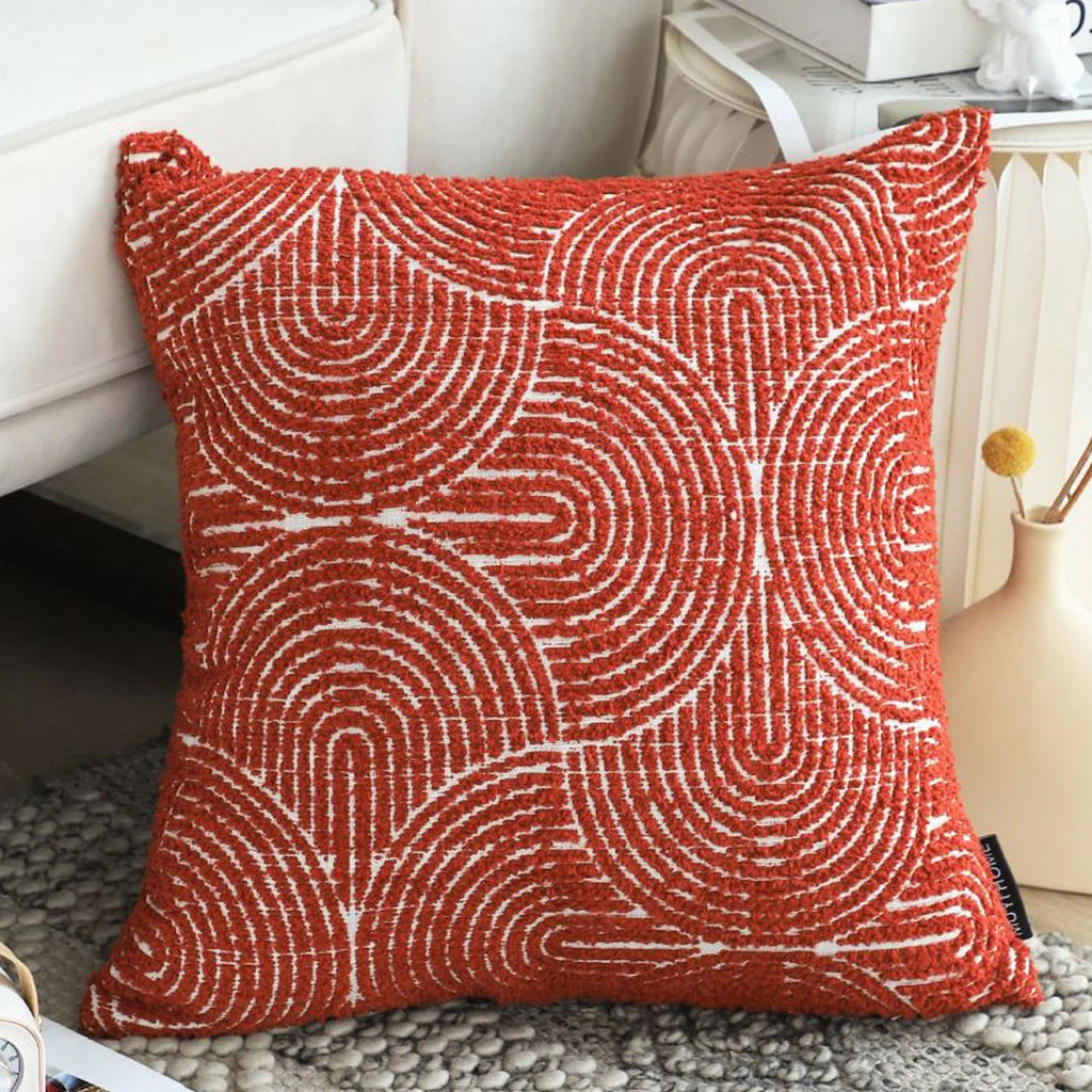 SOGA 30x50cm Cinnabar Burnt Orange Lumbar Pillowcase