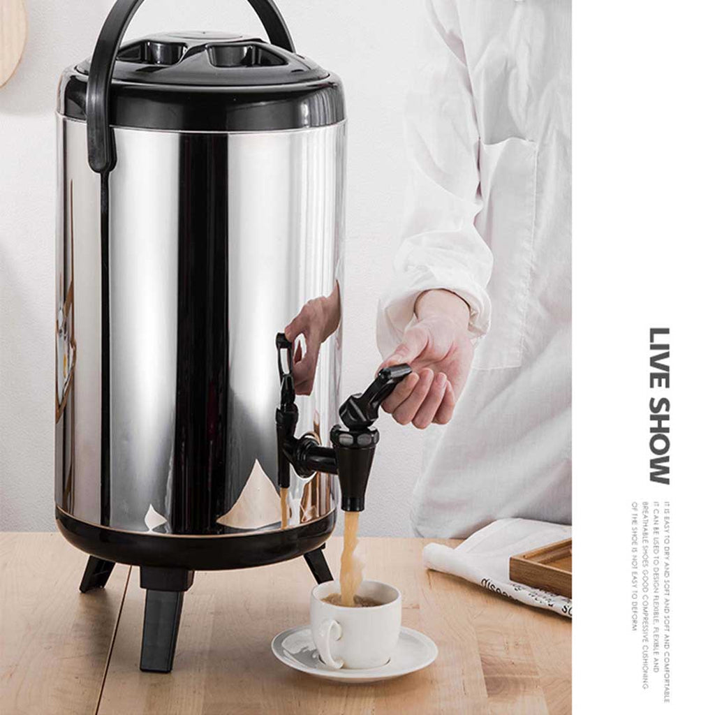 SOGA 8X 4.8 Gal Portable Insulated Cold/Heat Coffee Tea Beer Barrel Brew Pot With Dispenser