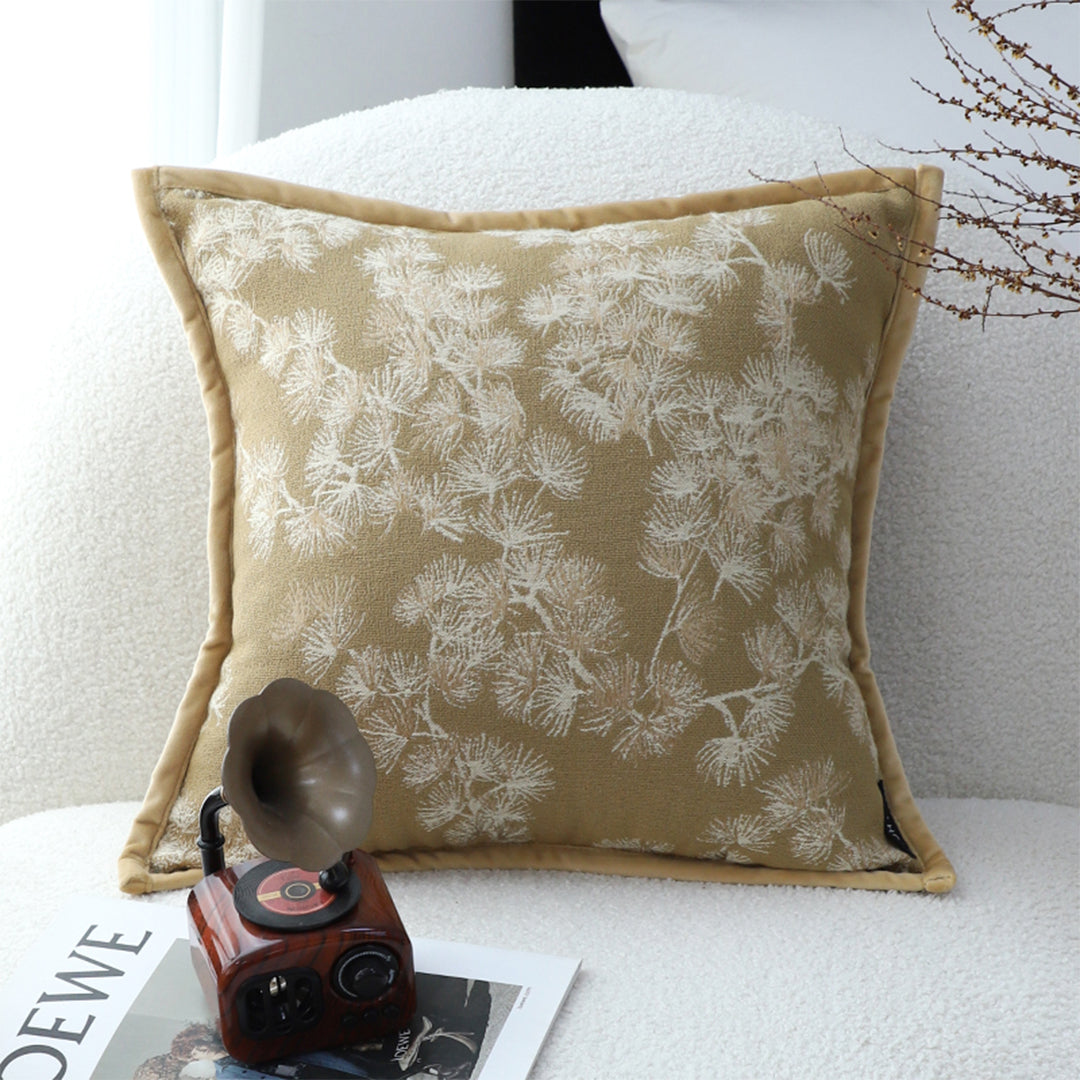 SOGA 2X 45cm Beige Floral Pillowcase