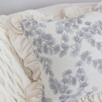 SOGA 2X 45cm White Floral with Ruffle Trim Pillowcase