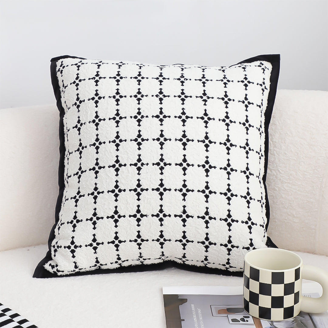 SOGA 45cm Nordic square Shape Monochrome Pattern Pillowcase
