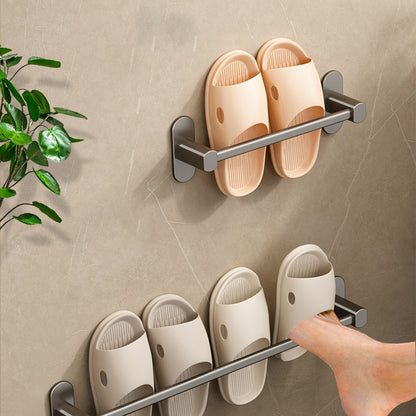 SOGA 49cm Wall-Mounted Slipper Organiser Adhesive Storage Space-Saving Wall Rack