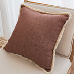 SOGA 45cm Victorian Rose Embroidered Chocolate Pillowcase