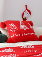 SOGA 2X 45cm Whimsical Red Christmas Tree Pillowcase