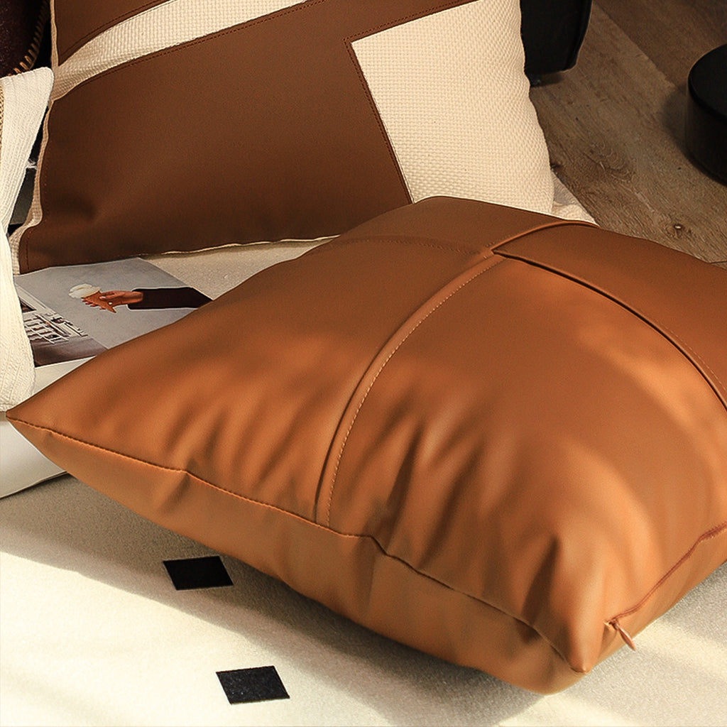 SOGA 45cm Modern Terracotta Solid Color Textured Pillowcase