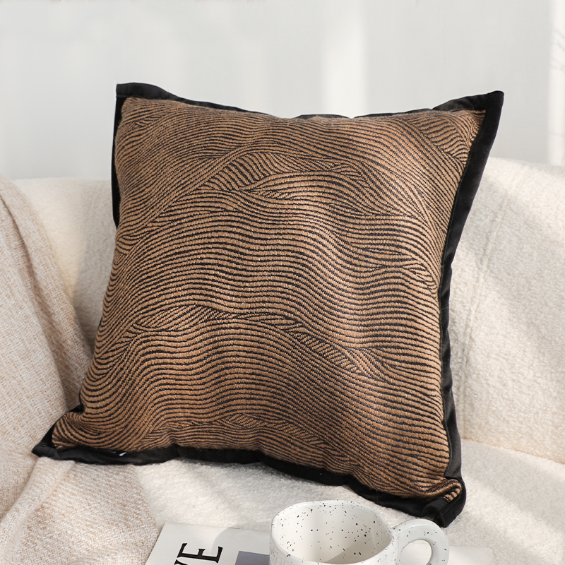 SOGA 45cm Square Textured Wave Pillowcase – Modern Style & Cozy Accent Cover