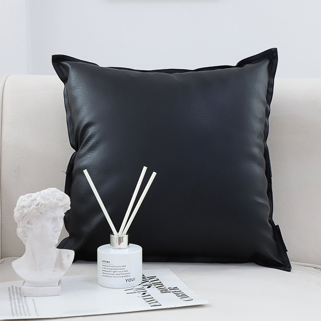 SOGA 45cm Modern Minimalist Black Throw Pillow Cover