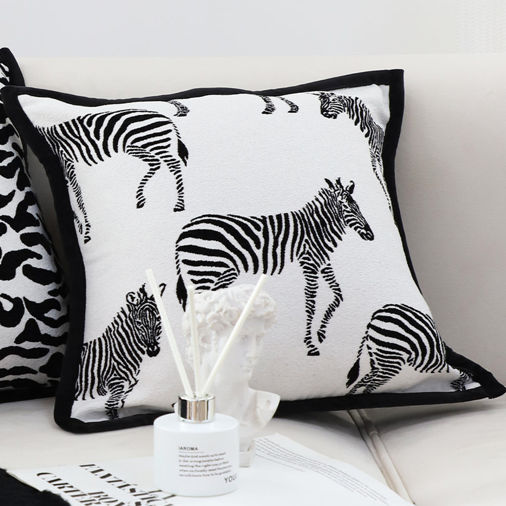 SOGA 45cm Safari Zebra Print Decorative Pillow Cover