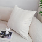 SOGA 45cm Cream Corduroy Polyester Throw Pillow Cover