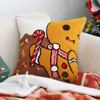 SOGA 45cm Whimsical Gingerbread Man Christmas Pillowcase